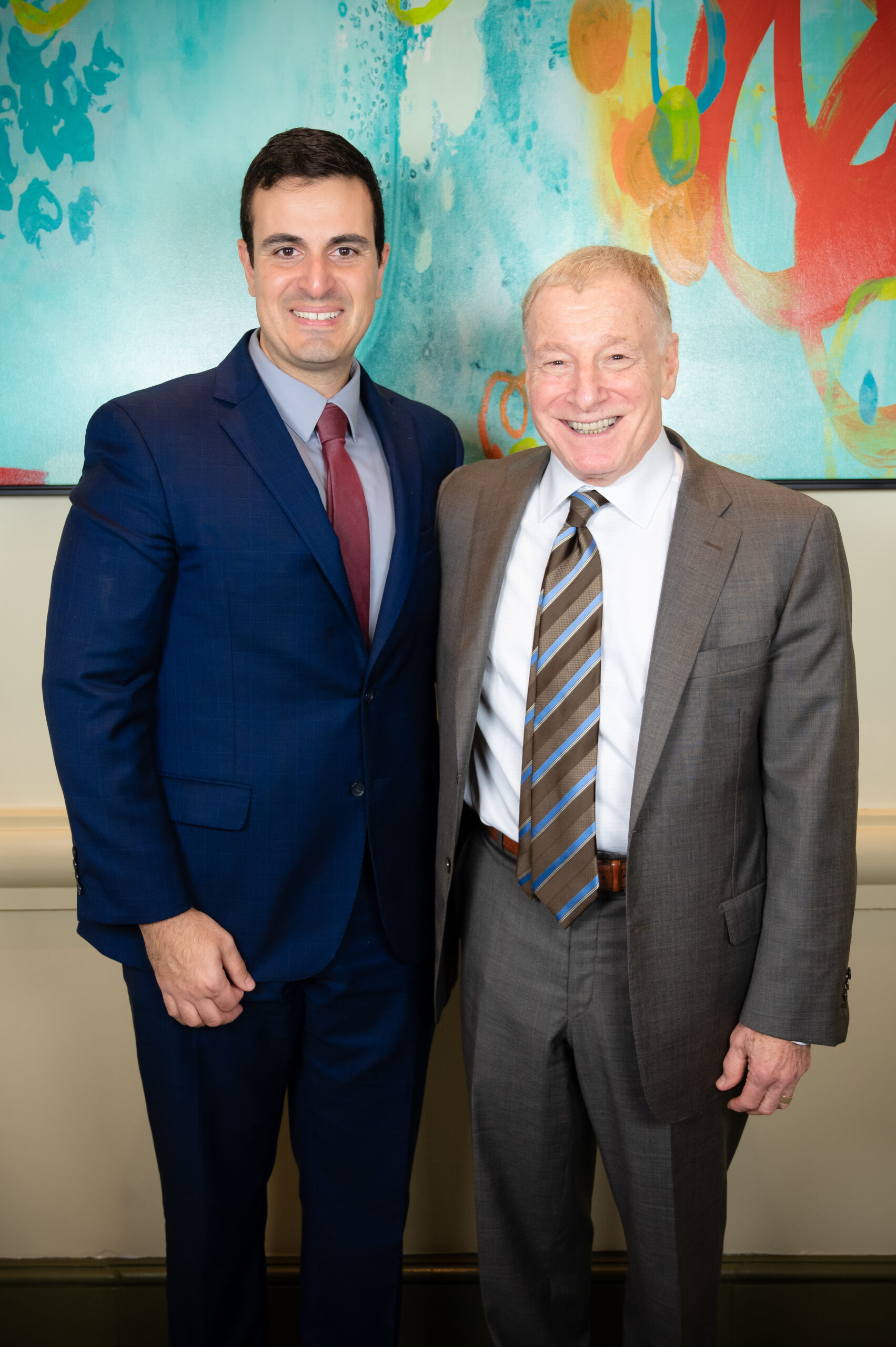 <p>2023 Sherman Emerging Leader Prize Recipient Andres J. Yarur, MD and  2023 Selection Committee Member Stephen B. Hanauer, MD, FACG</p>
